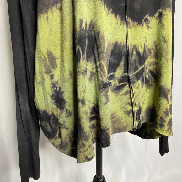 Umit Unal Gray Green Tie Dye Long Sleeve Shirt - Picture 2 of 9